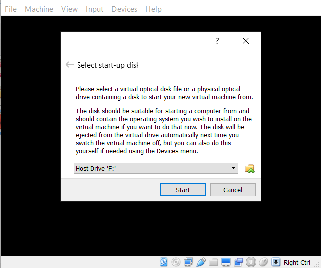 VirtualBox Screen